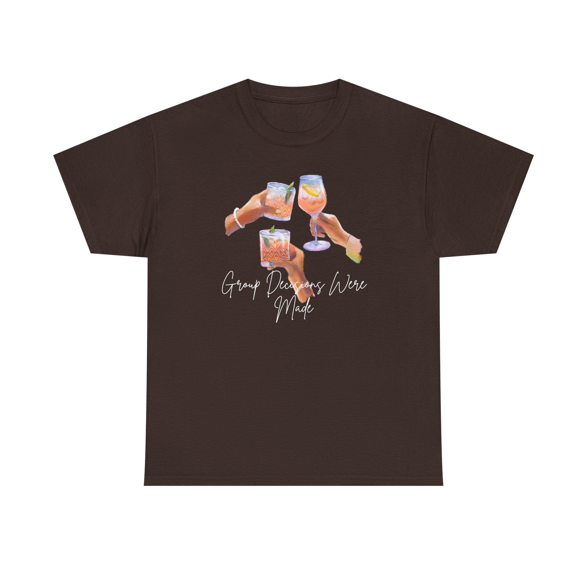Cheers Wine T-Shirt — "Good Days Are Here" Toast Graphic Tee