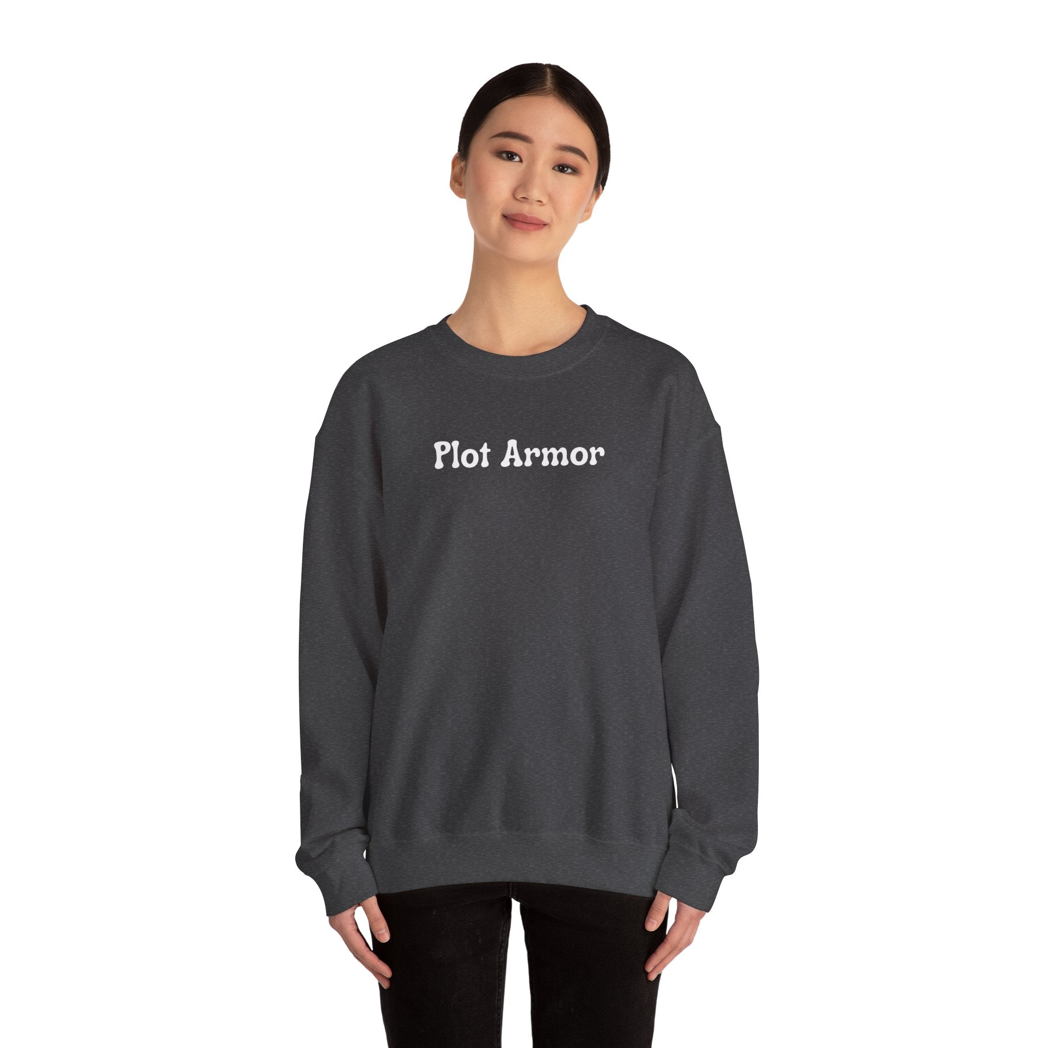 Plot Armor Sweatshirt — Funny Gamer RPG Crewneck for D&D & Roleplayers