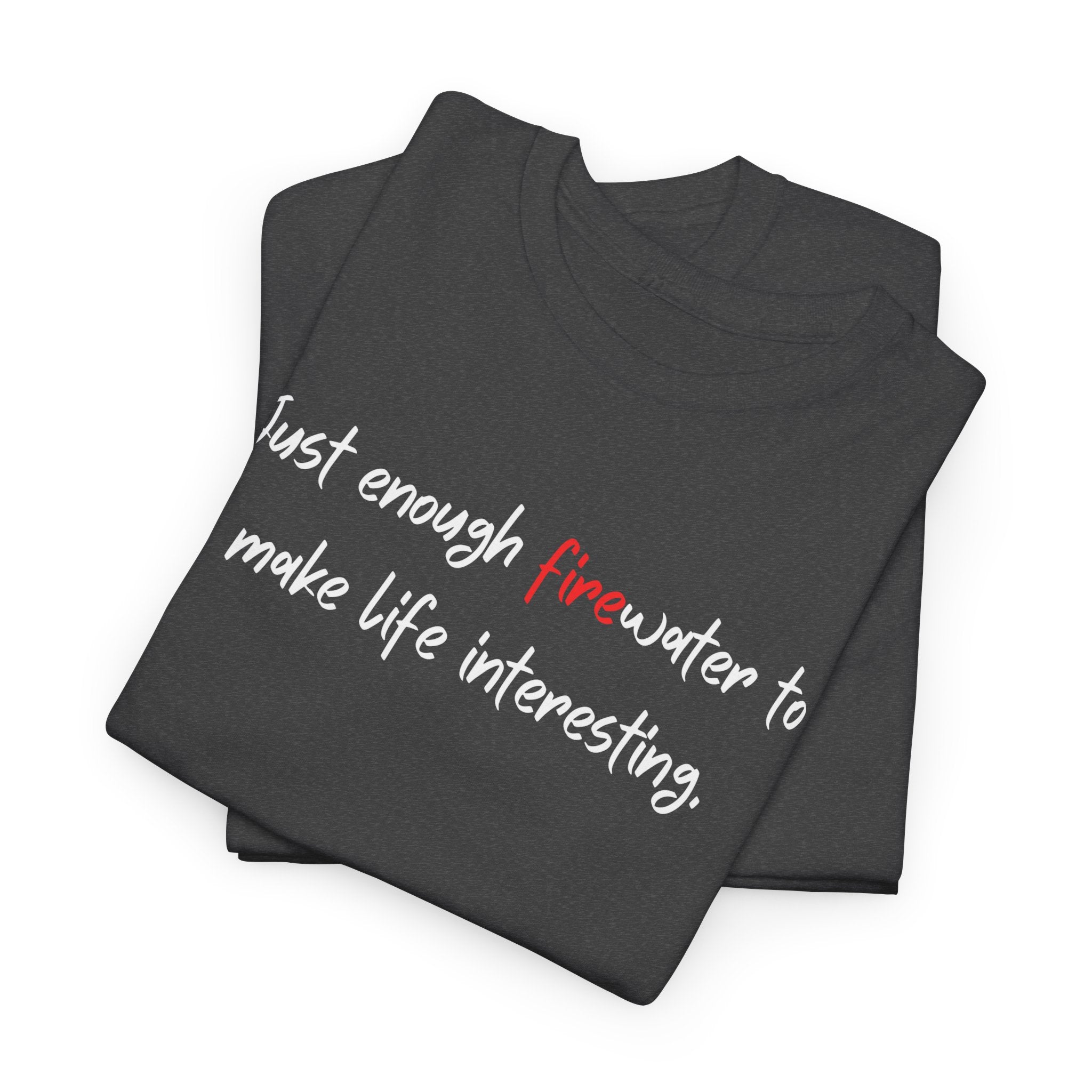 T-Shirt — Minimal 'fine' Chest Embroidered Graphic Tee