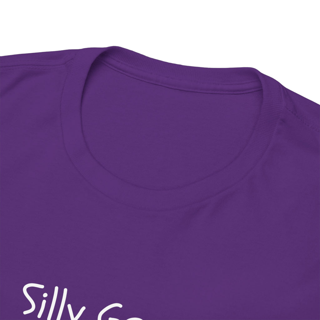 Silly Goose Minimalist Black Tee — Small Chest Text Graphic T-Shirt