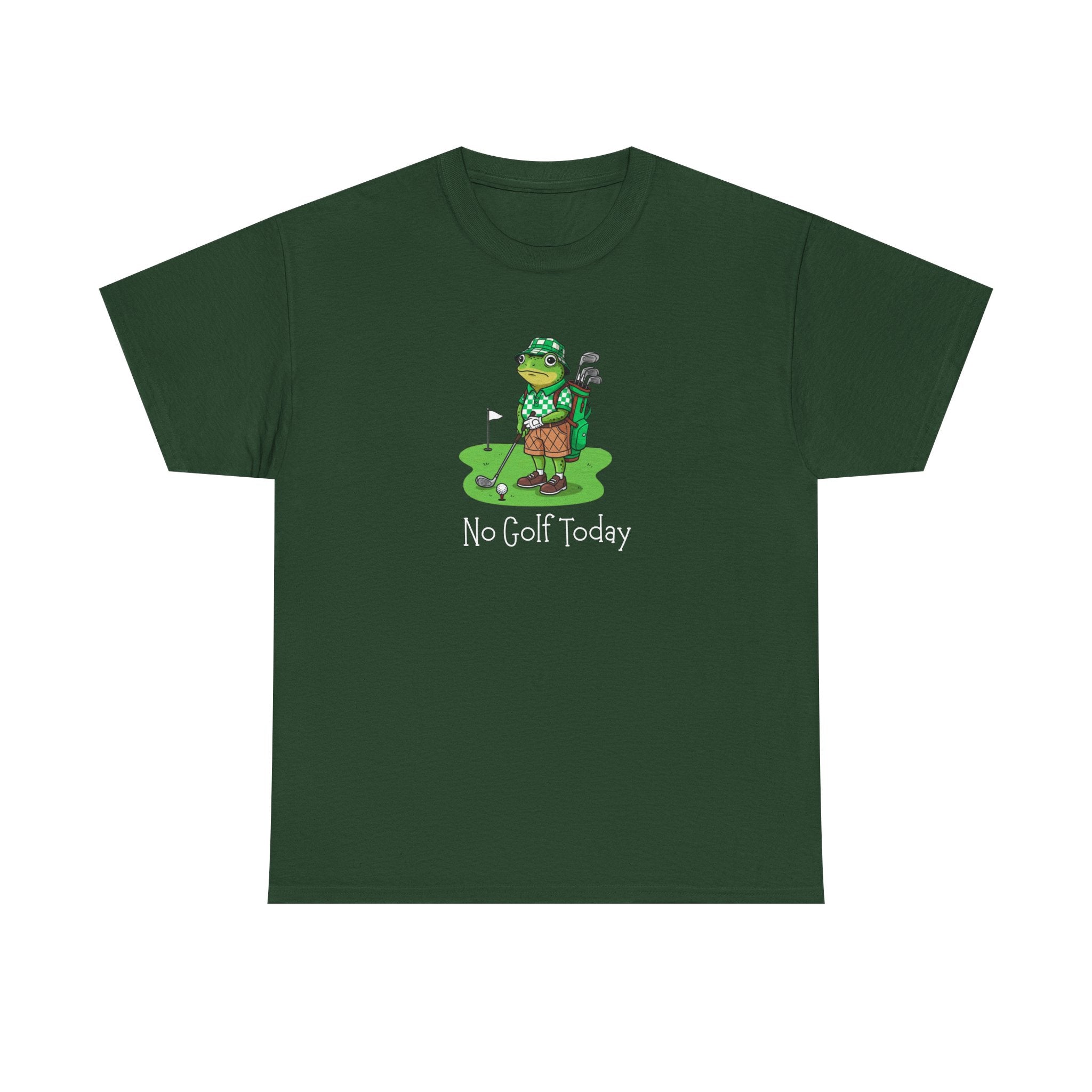 T-Shirt — Funny 'No Golf Today' Frog Golfer Graphic Tee