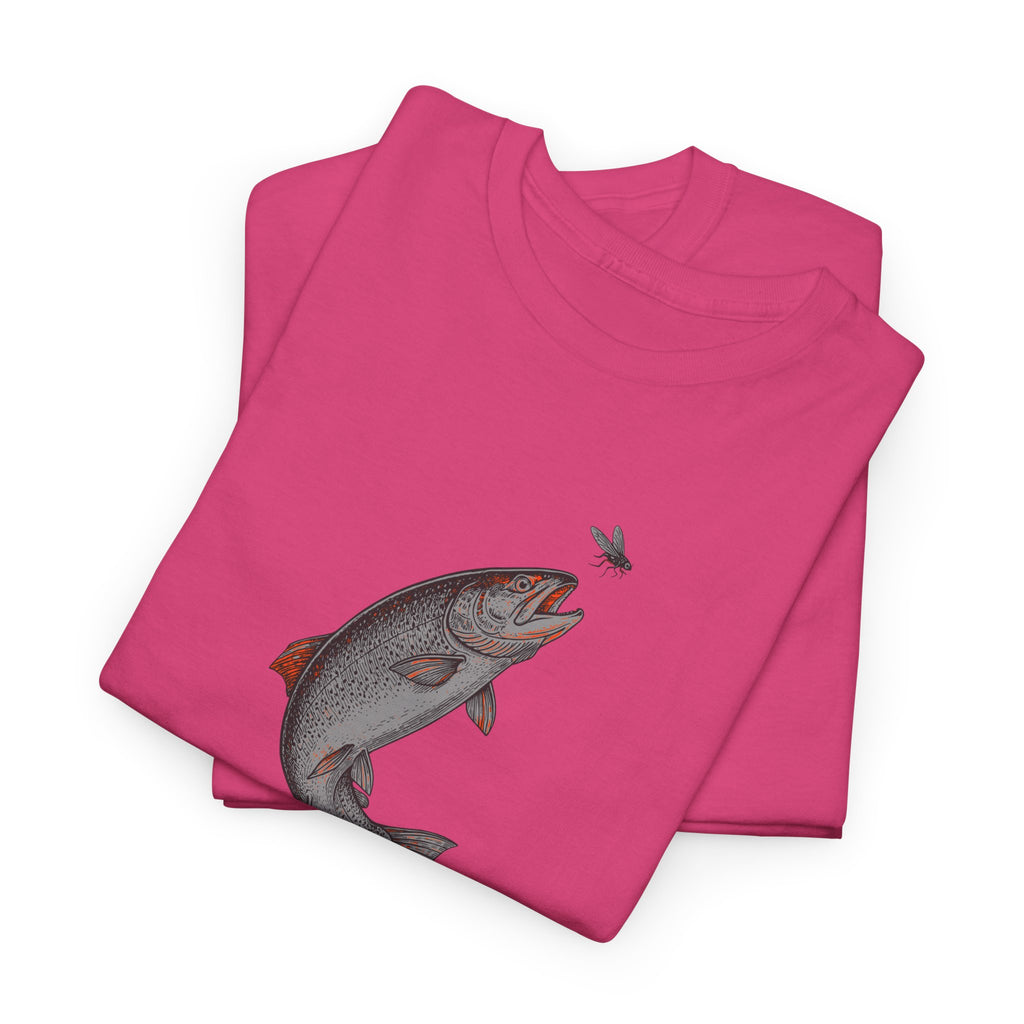 Fishing T‑Shirt — Leaping Trout 'Going for it' Graphic Tee