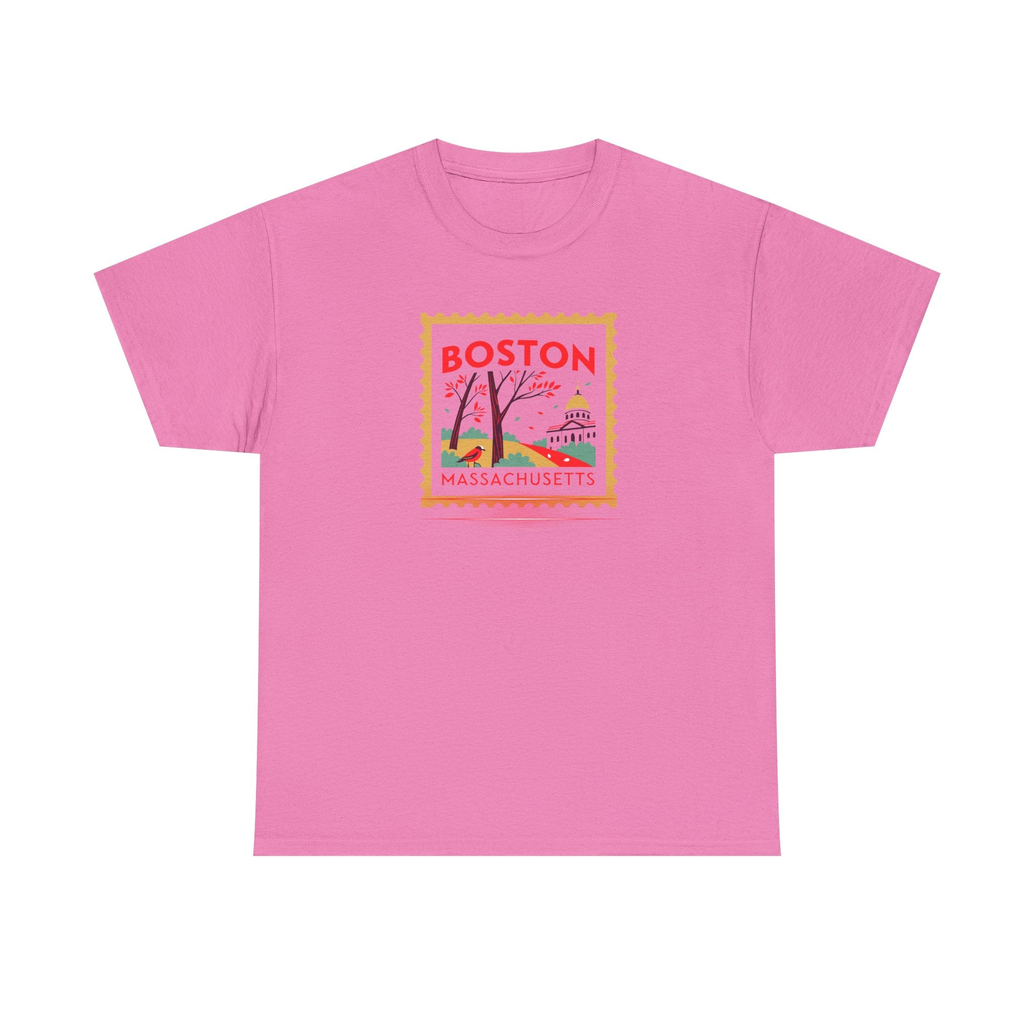 Boston Massachusetts Stamp Graphic Tee