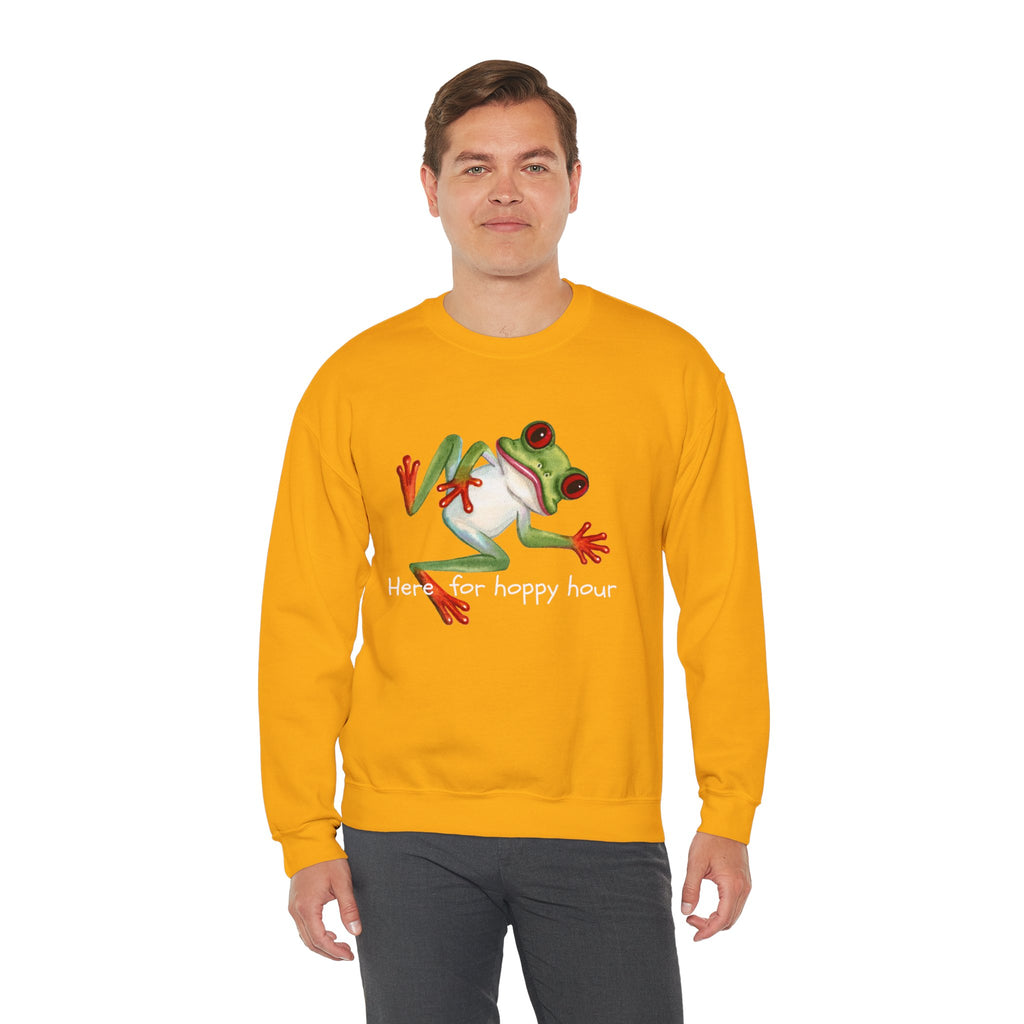 Frog 'Here for Hoppy Hour' Crewneck Sweatshirt
