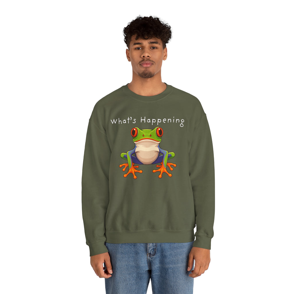 What's Happening Frog Crewneck Sweatshirt