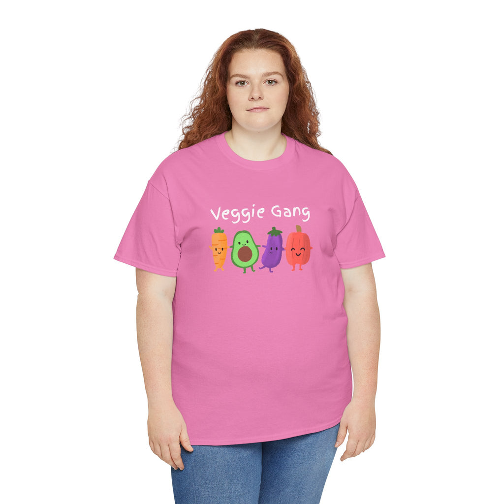 Veggie Gang T-Shirt – Cute Cartoon Avocado, Carrot, Eggplant & Pepper Tee