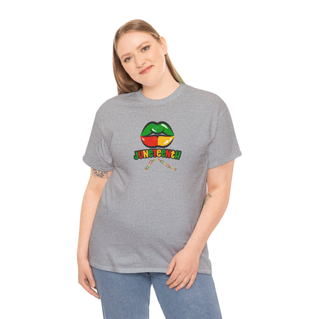 Juneteenth Lips Graphic Tee - Black History Celebration Shirt