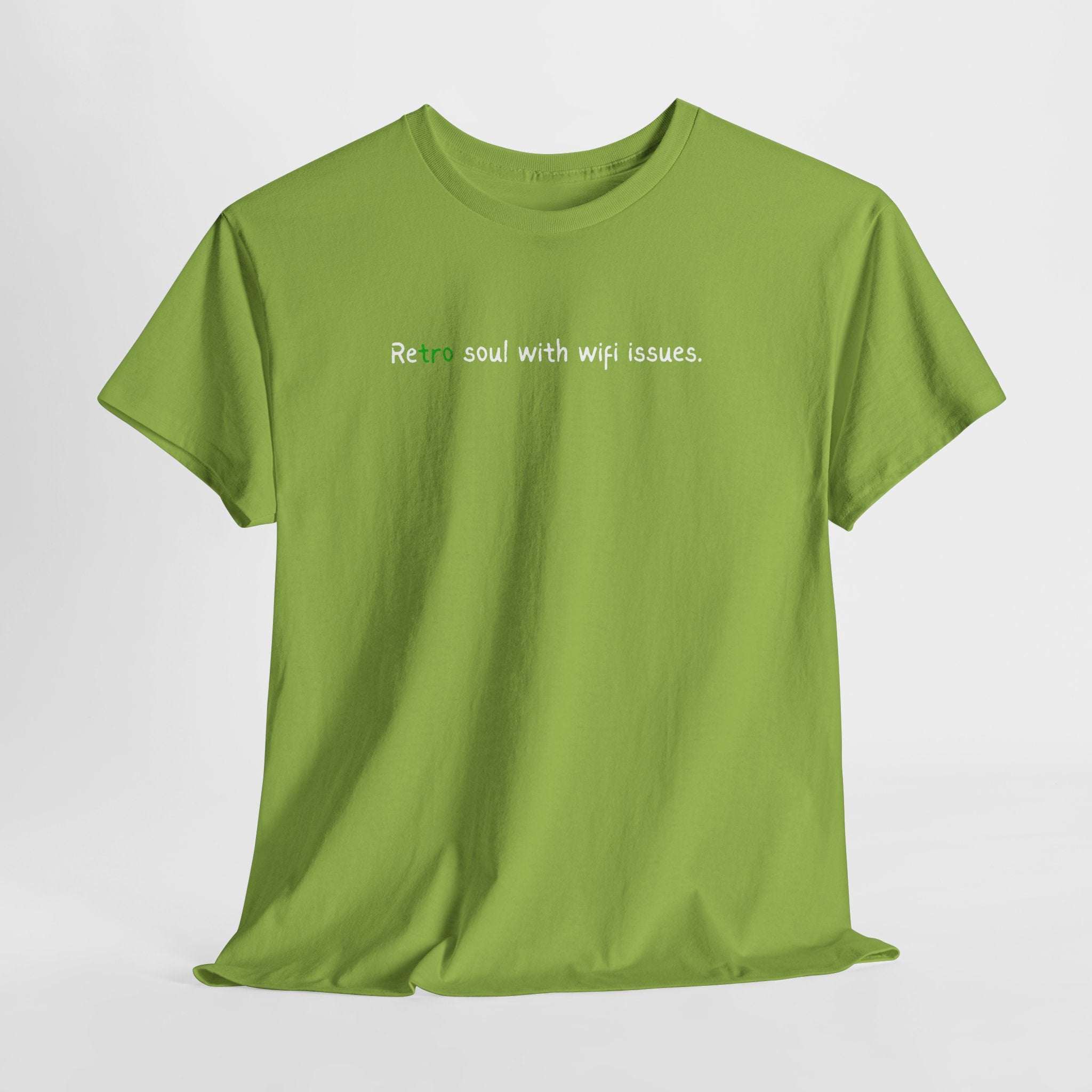 Retro Soul Tee - "Retro soul with wifi issues." Vintage Text Graphic T-Shirt