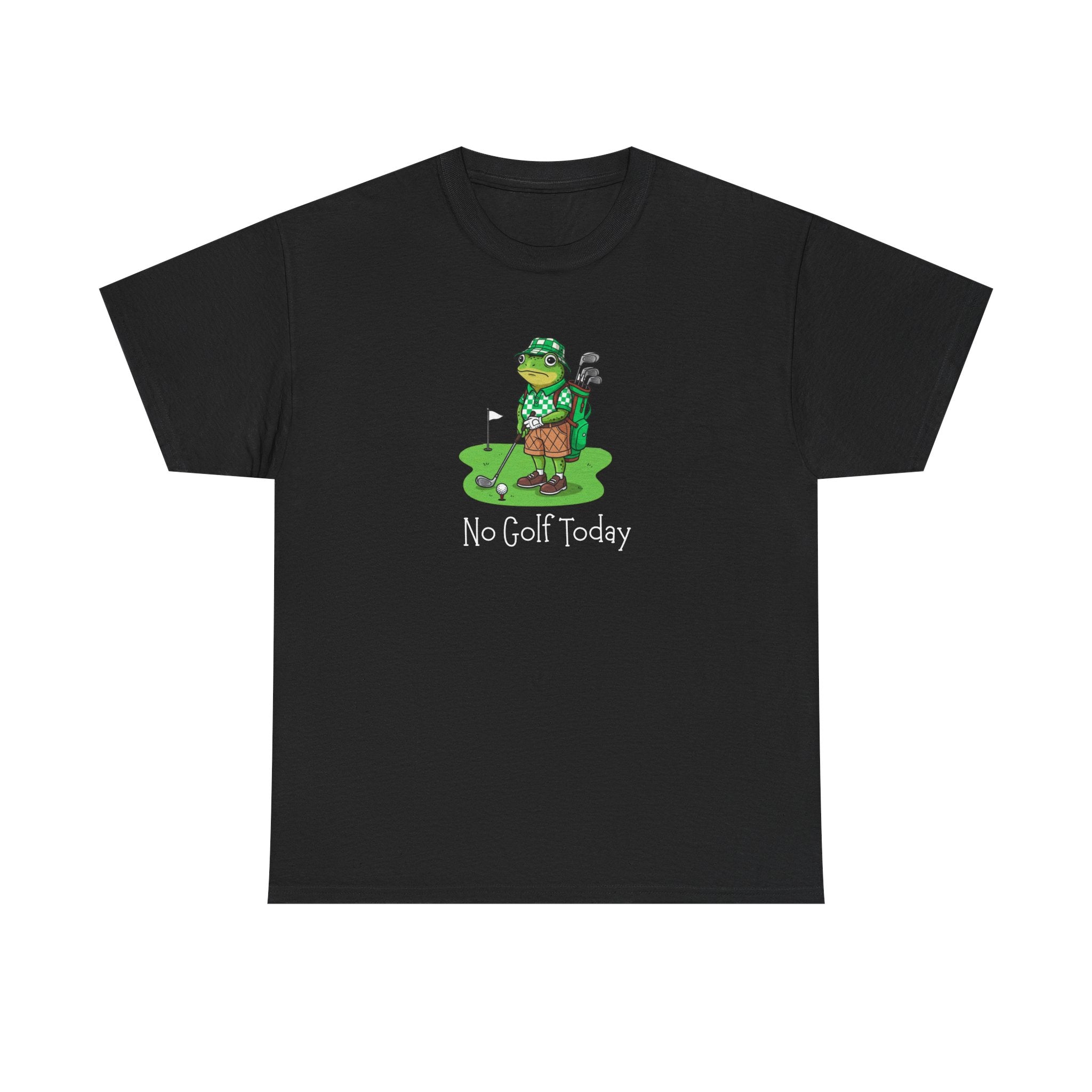 T-Shirt — Funny 'No Golf Today' Frog Golfer Graphic Tee
