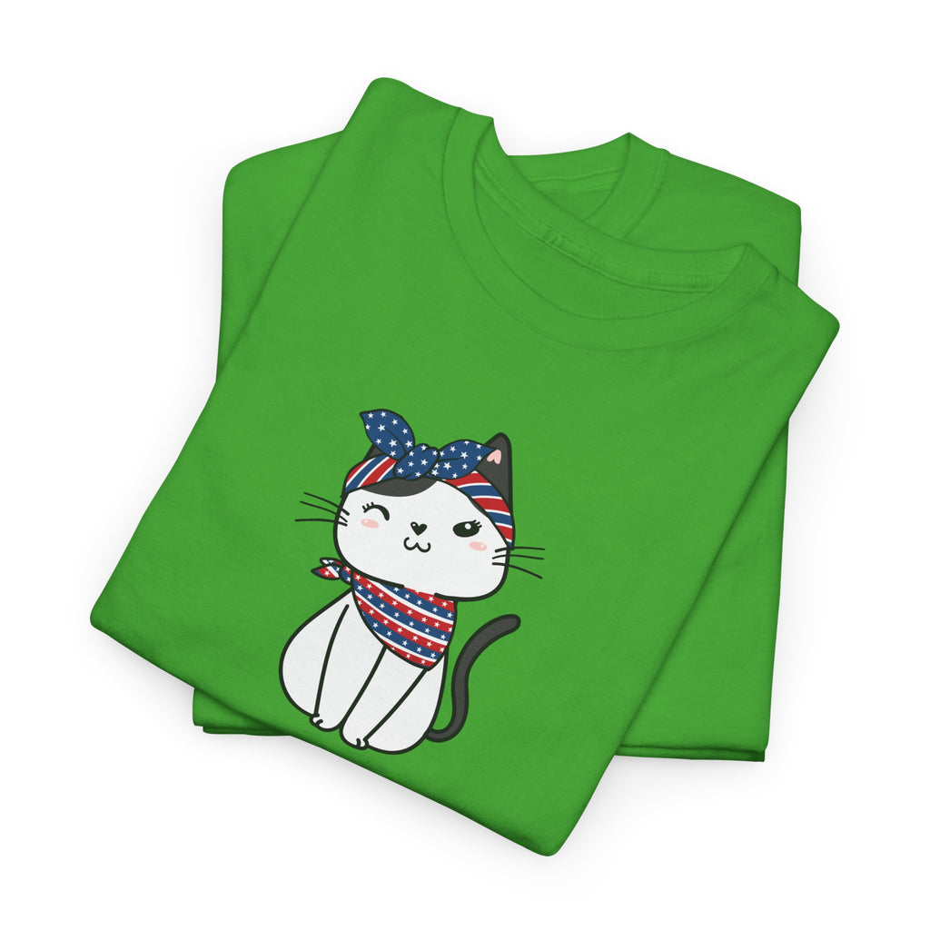 Cat Birthday Tee — "A Purr-fect Firecracker Was Born Today"