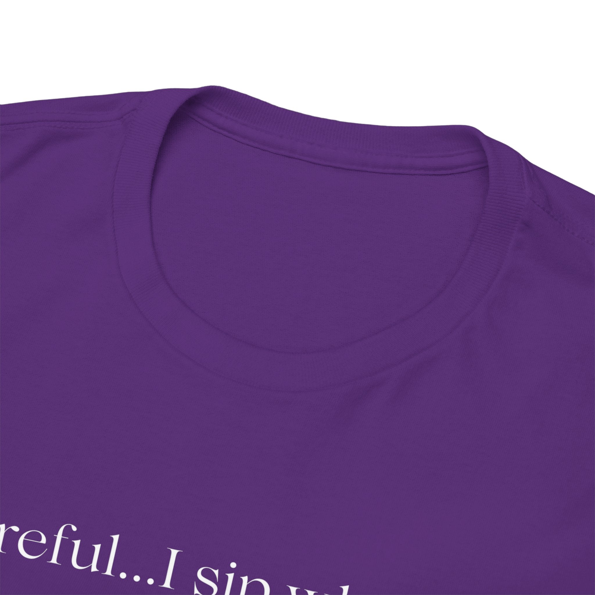 Funny Whiskey Tee — "Careful... I sip whiskey and make questionable eye contact" T-Shirt