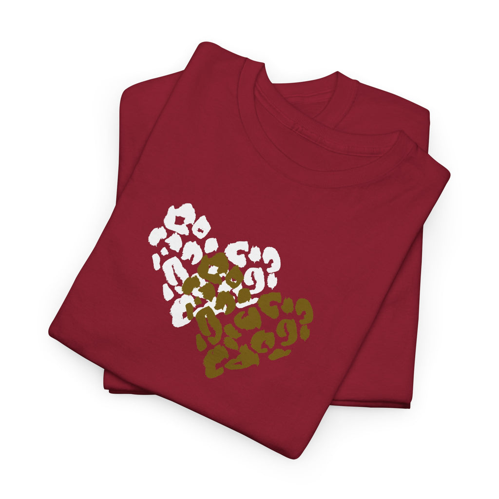 Leopard Heart Graphic Tee — Two-Tone Animal Print Heart T-Shirt