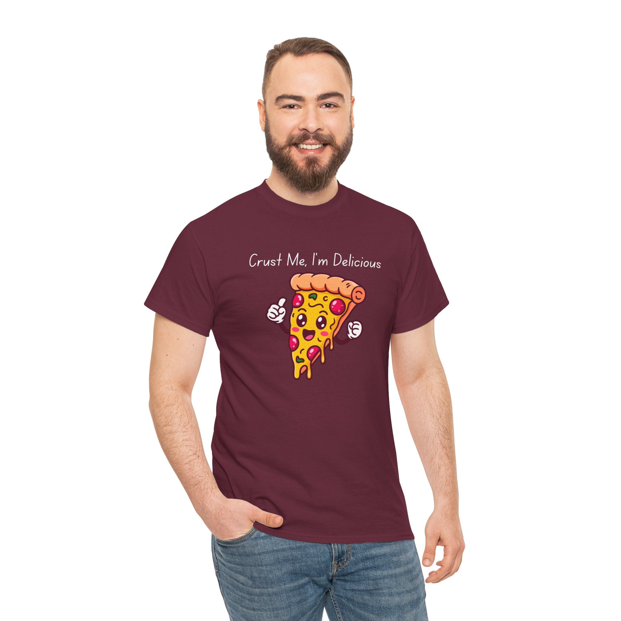 Pizza Slice Tee — "Crust Me, I'm Delicious" Funny Pizza Graphic Shirt