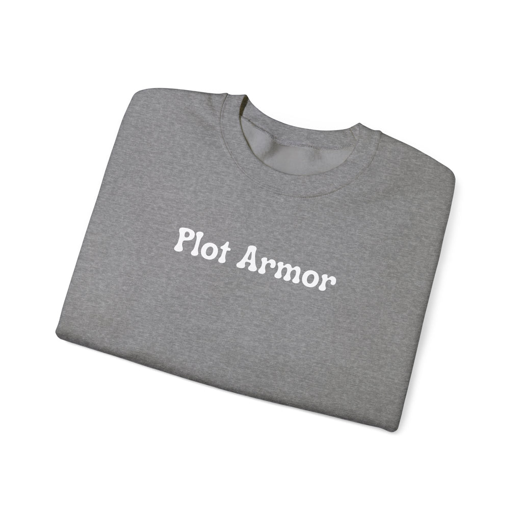 Plot Armor Sweatshirt — Funny Gamer RPG Crewneck for D&D & Roleplayers
