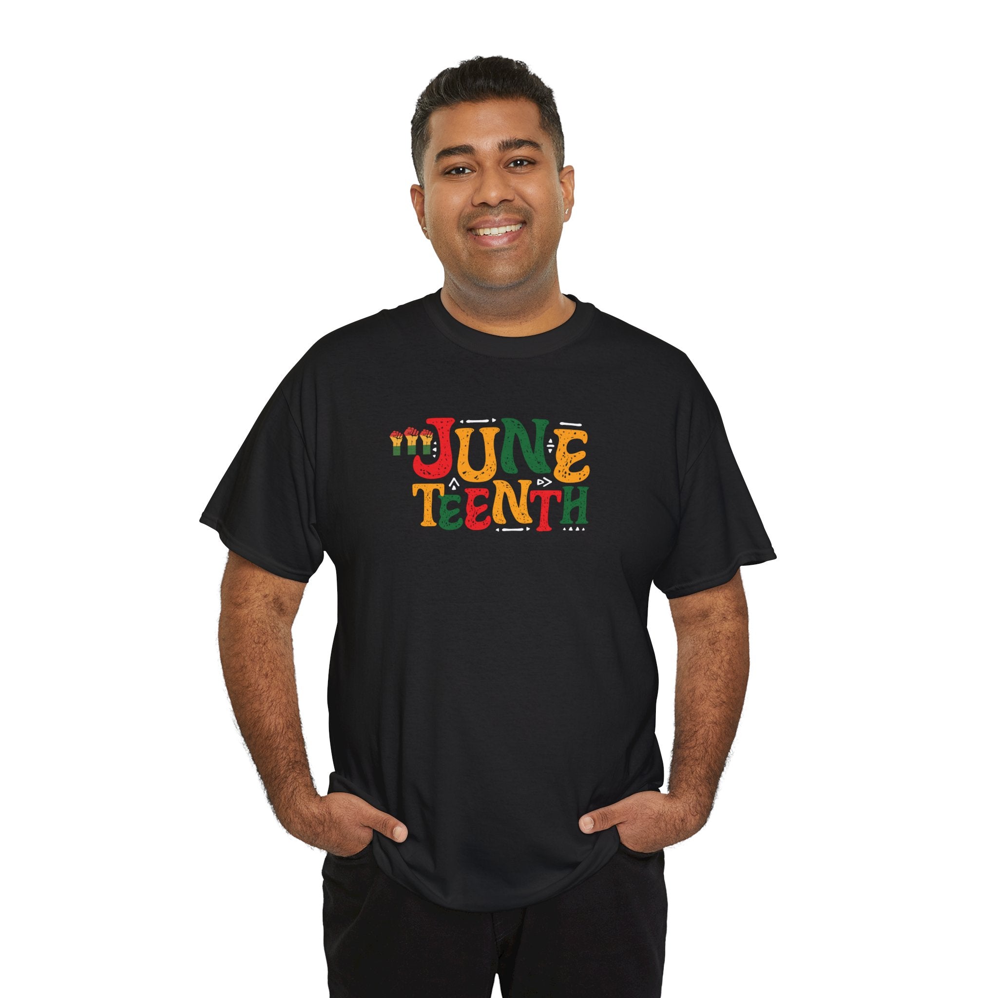 Juneteenth Graphic T-Shirt — Colorful Retro "Juneteenth" Tee (Jun 19 Celebration)
