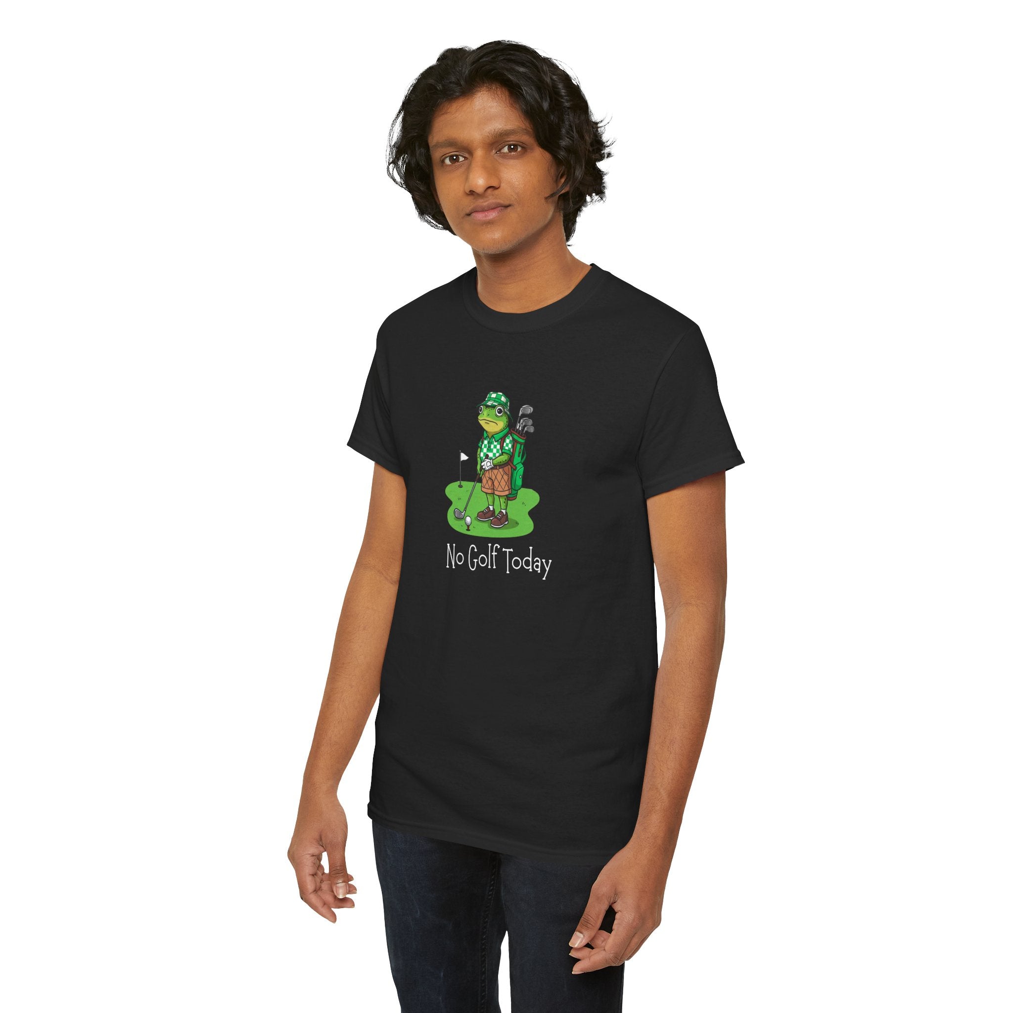 T-Shirt — Funny 'No Golf Today' Frog Golfer Graphic Tee