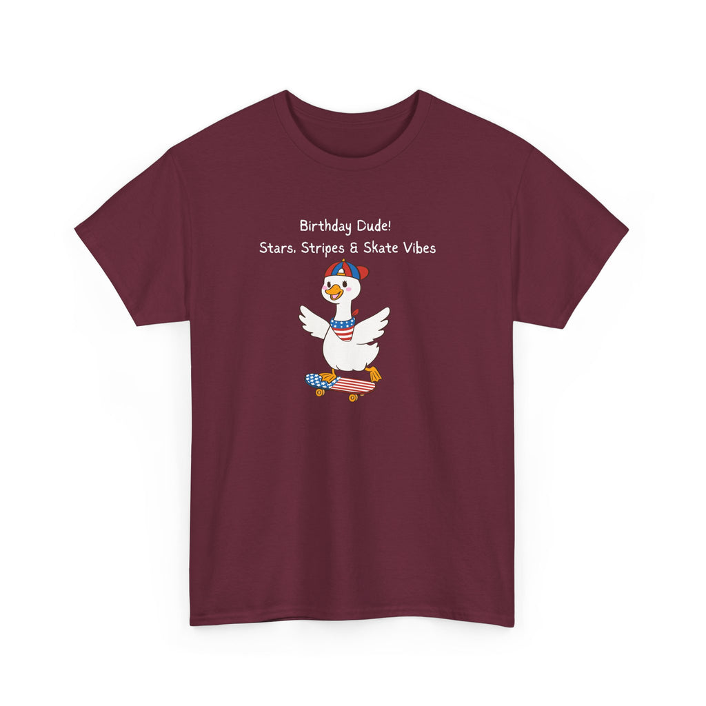 Birthday Dude! Stars, Stripes & Skate Vibes Tee