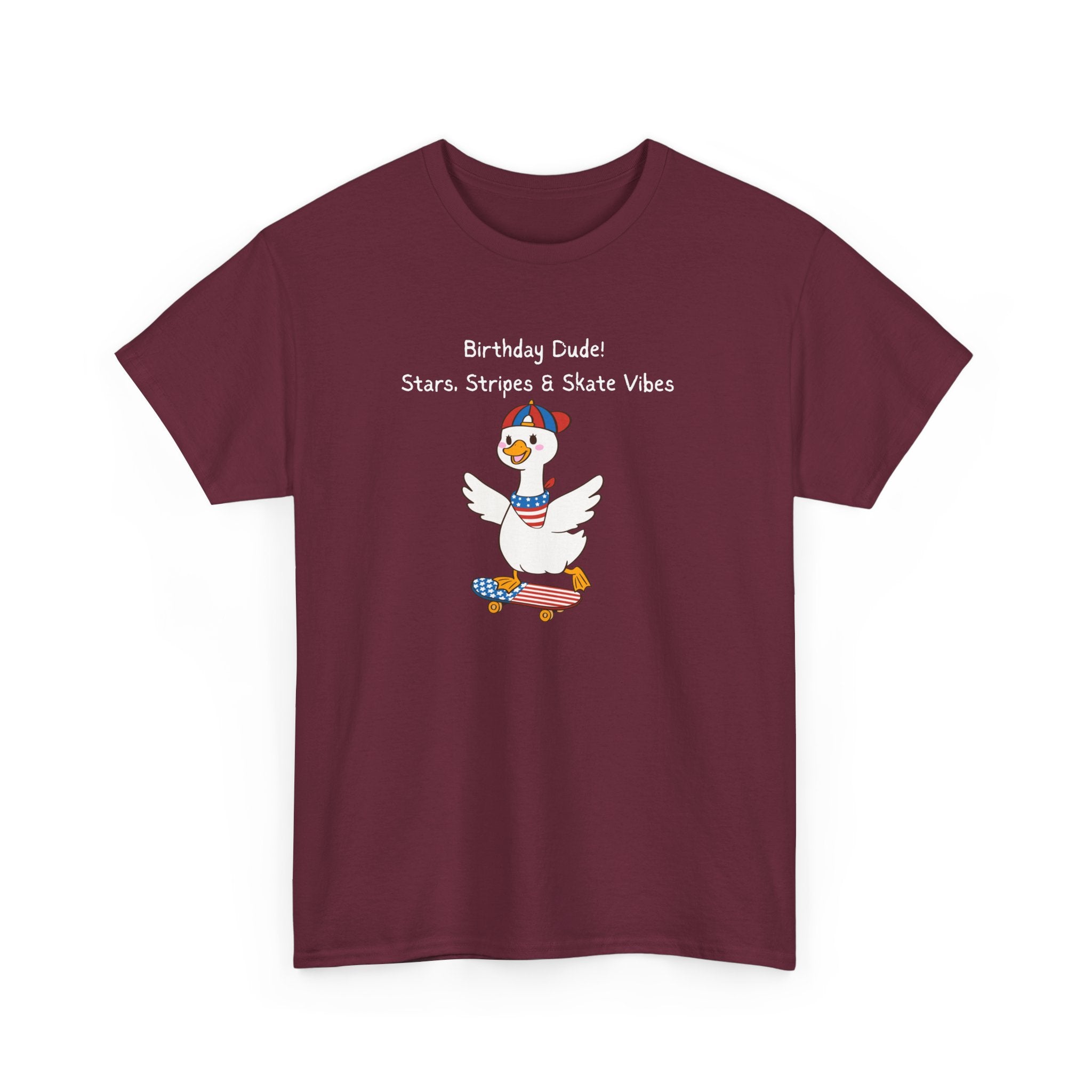 Birthday Dude! Stars, Stripes & Skate Vibes Tee