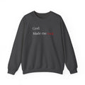 Sweatshirt — "God. Made Me Cool" Minimal Faith Crewneck