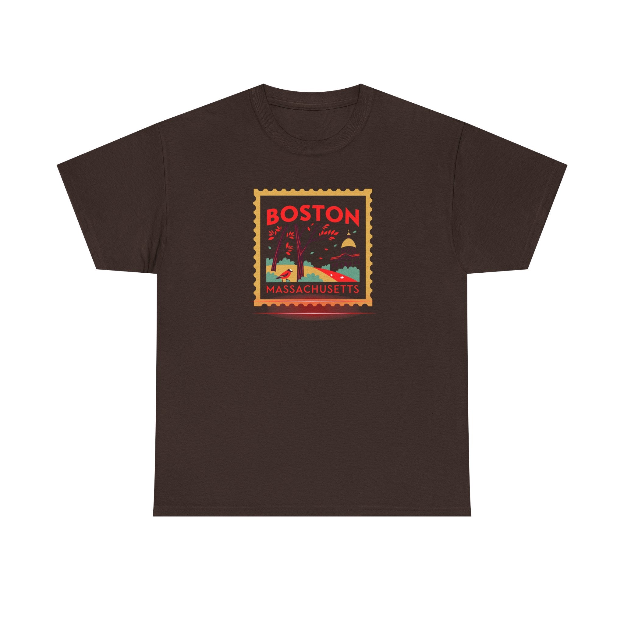 Boston Massachusetts Stamp Graphic Tee