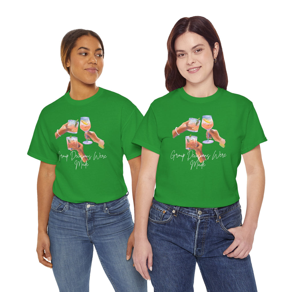 Cheers Wine T-Shirt — "Good Days Are Here" Toast Graphic Tee