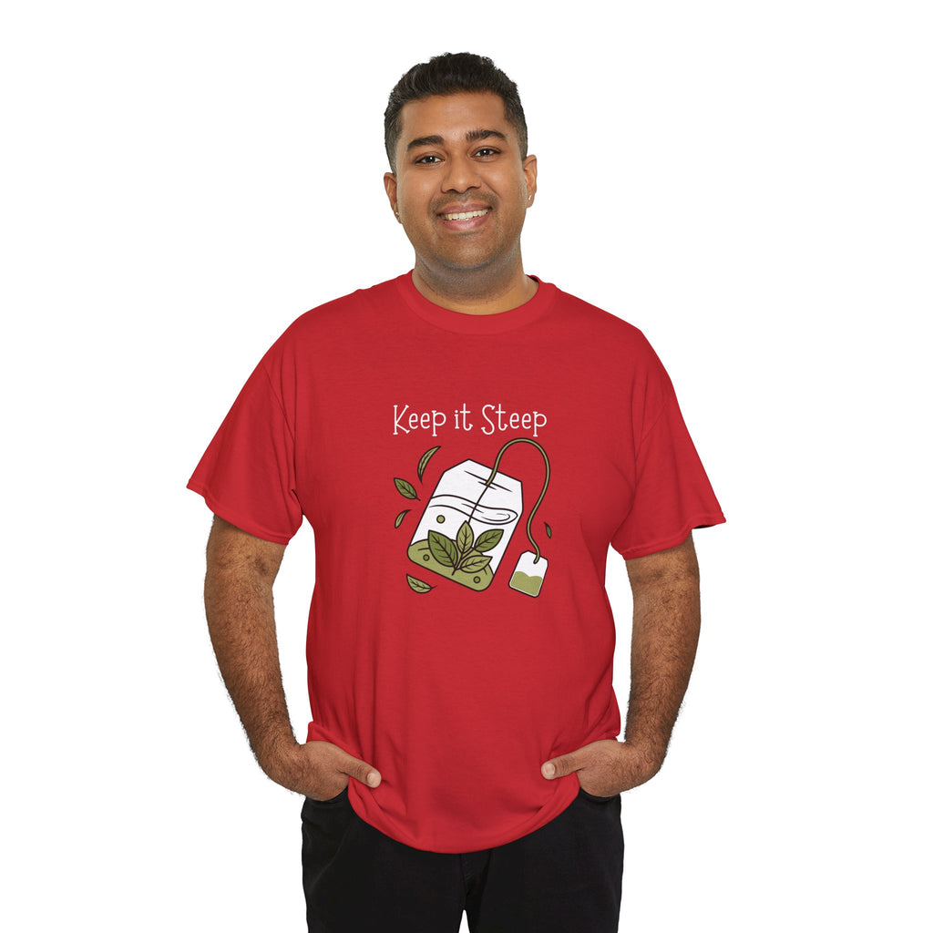Keep It Steep Tea T-Shirt — Cute Tea Bag Graphic Tee for Tea Lovers