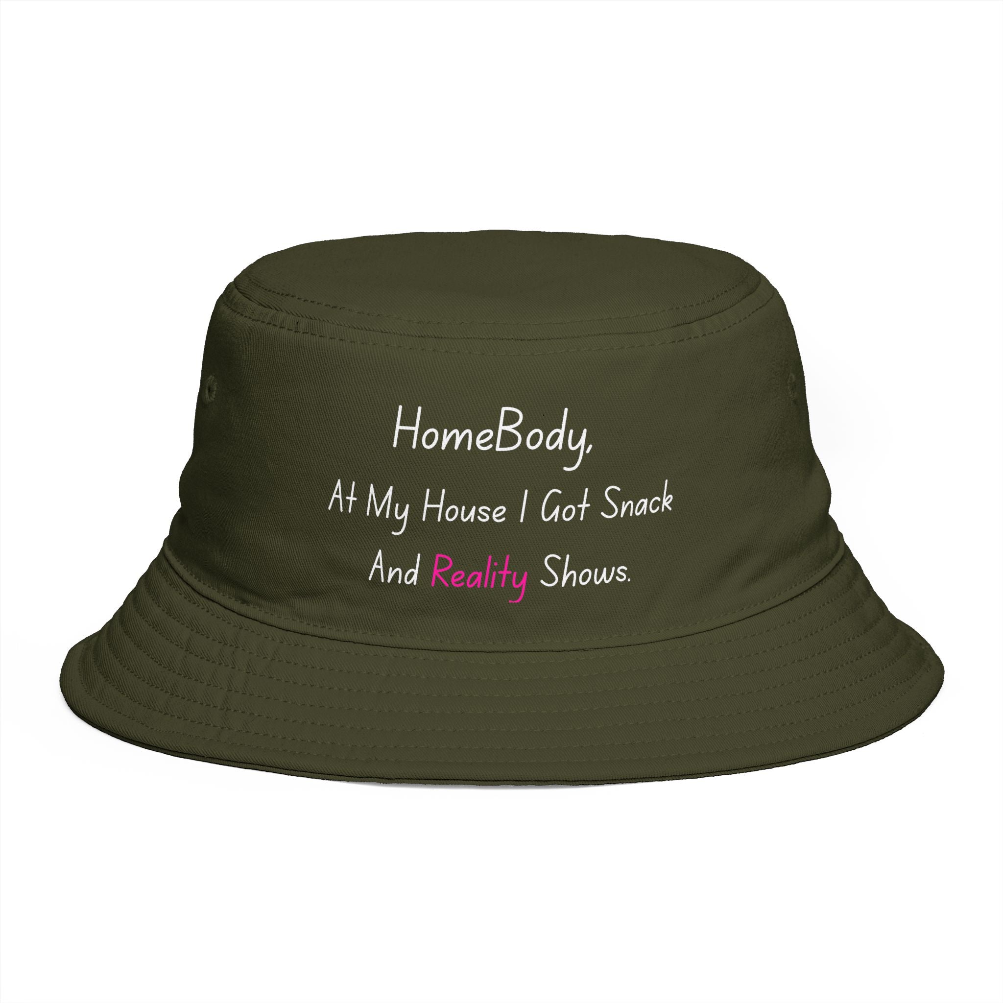 Homebody At my house i have snacks and reality shows — Funny Embroidered Casual Sun Hat