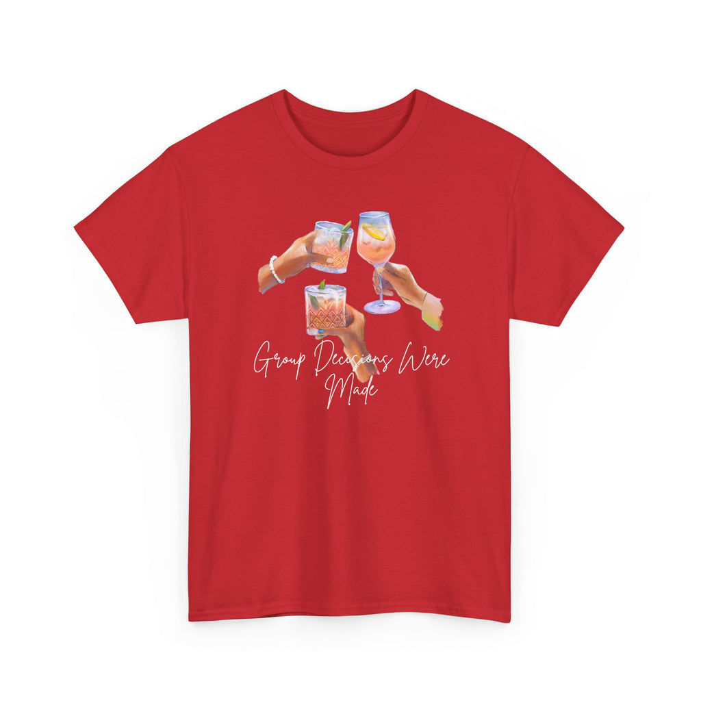 Cheers Wine T-Shirt — "Good Days Are Here" Toast Graphic Tee