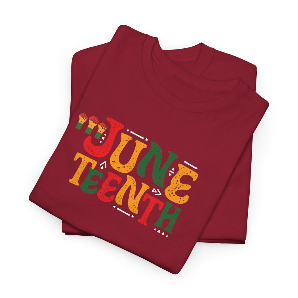 Juneteenth Graphic T-Shirt — Colorful Retro "Juneteenth" Tee (Jun 19 Celebration)