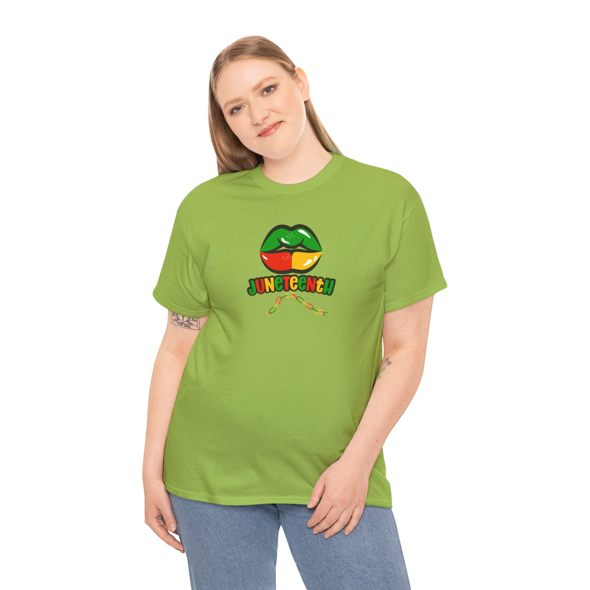 Juneteenth Lips Graphic Tee - Black History Celebration Shirt