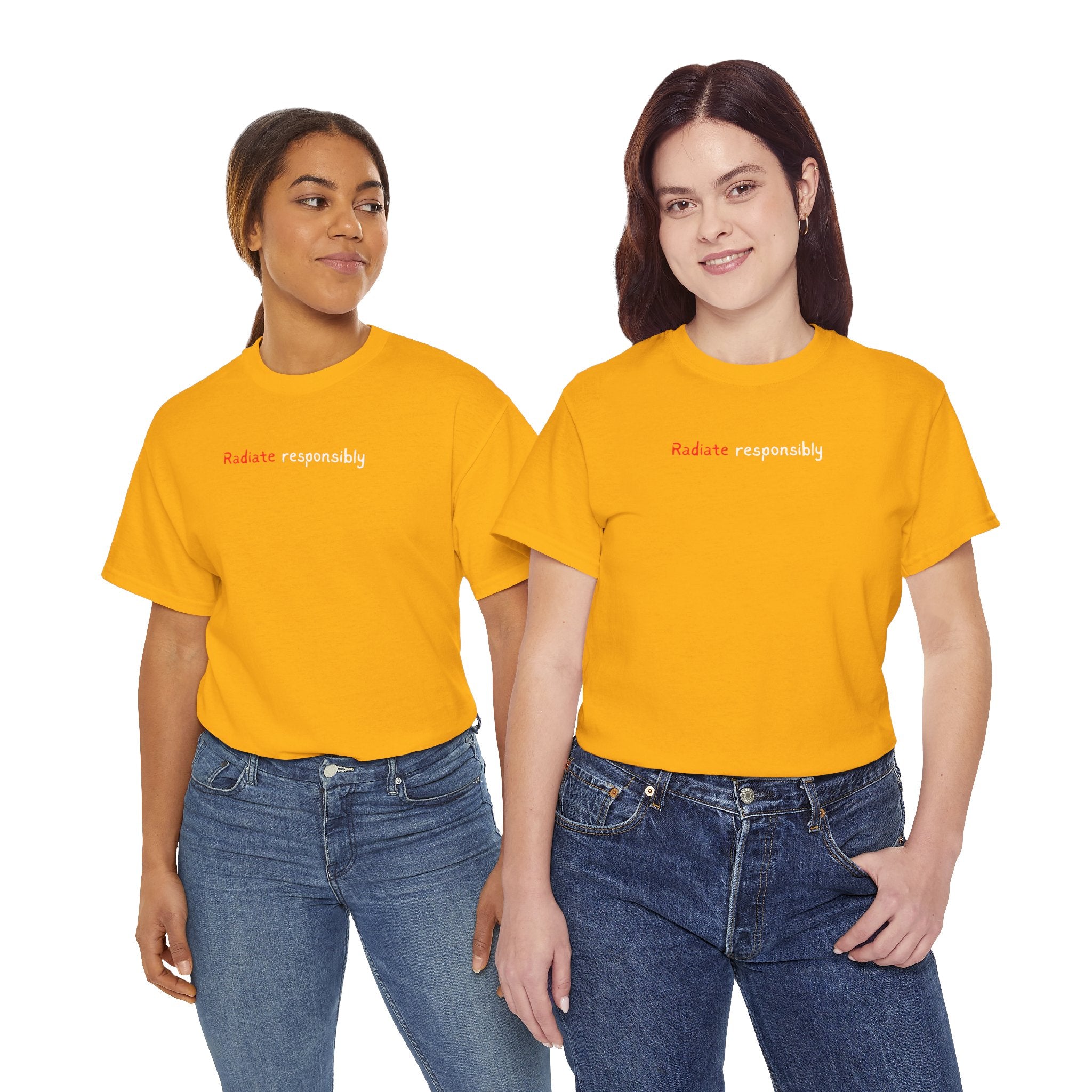 T-Shirt — "radiate Responsibly" Minimalist Awareness Tee