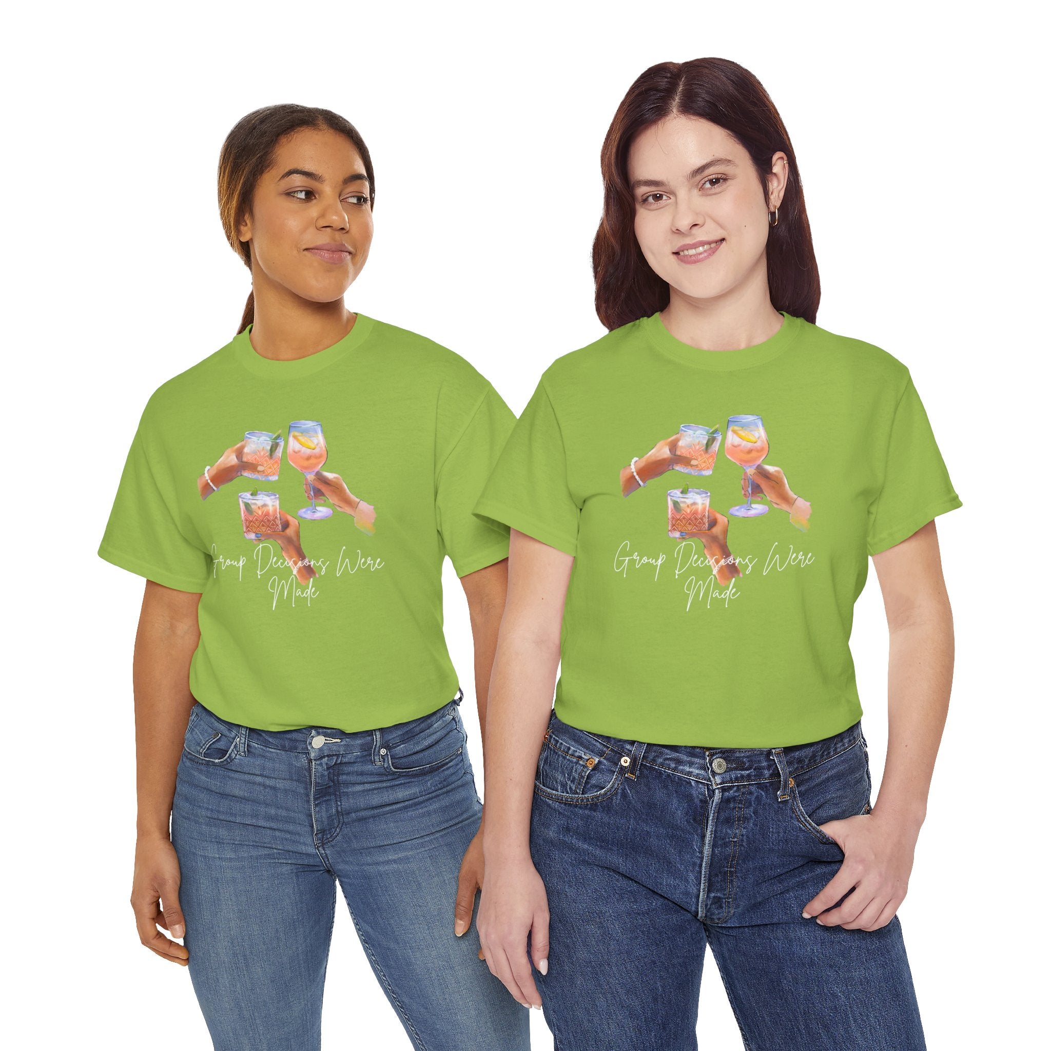 Cheers Wine T-Shirt — "Good Days Are Here" Toast Graphic Tee