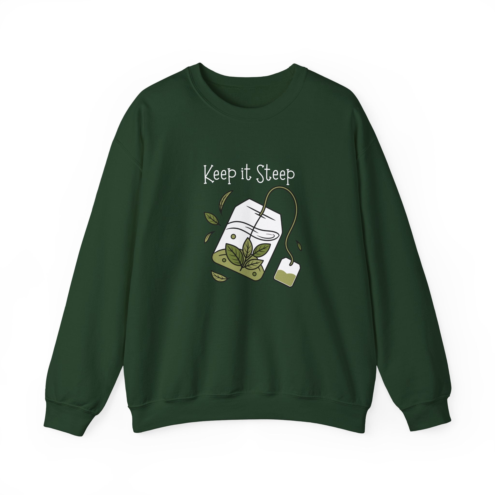 Crewneck Sweatshirt — Herbal Tea Bag Illustration | Cozy Botanical Gift