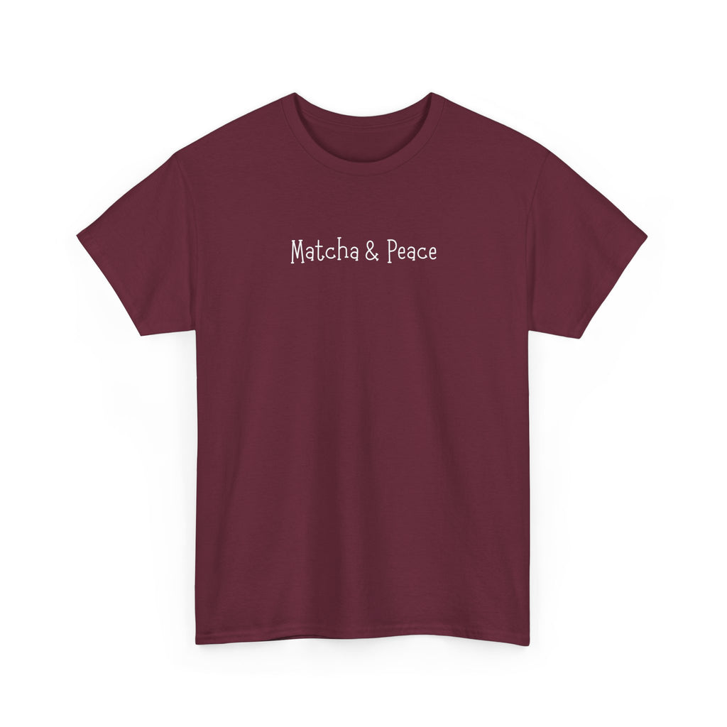 Matcha & Peace Tee — Minimalist Tea Lover Shirt