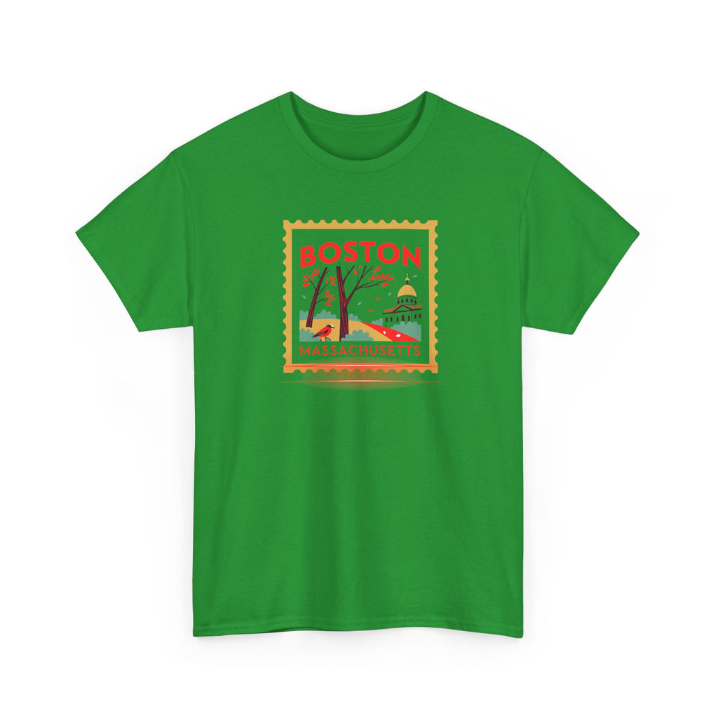 Boston Massachusetts Stamp Graphic Tee