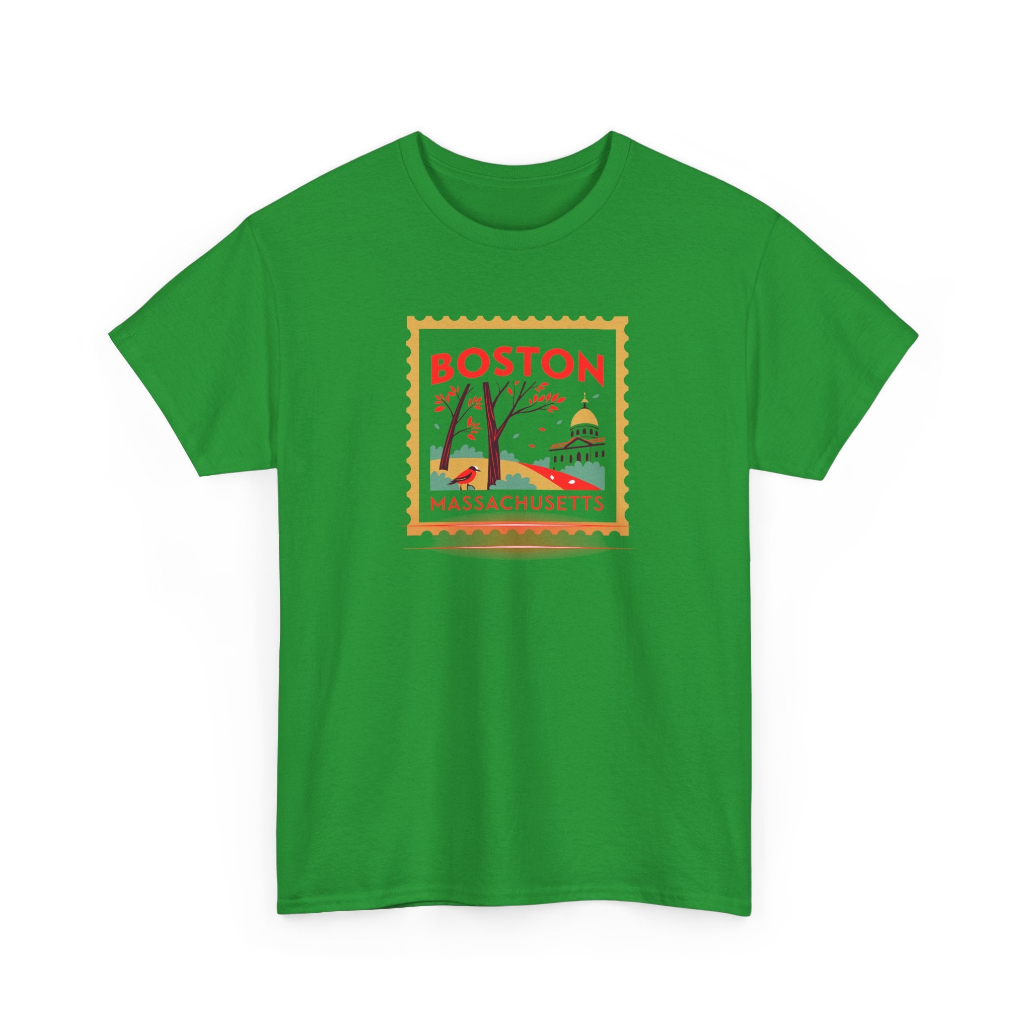 Boston Massachusetts Stamp Graphic Tee