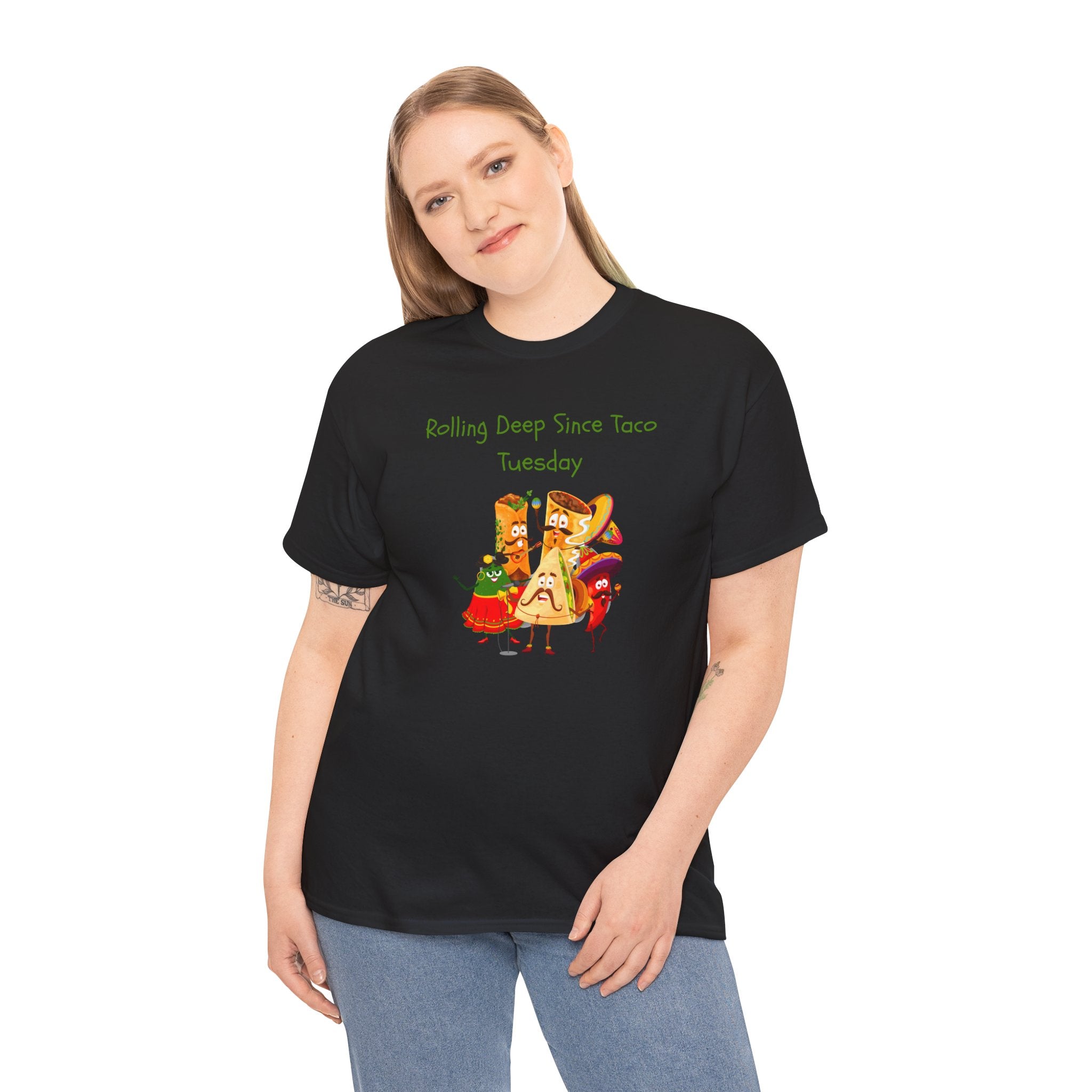 Taco Tuesday Graphic Tee — "Rolling Deep Since Taco Tuesday" Funny Mexican Food Shirt
