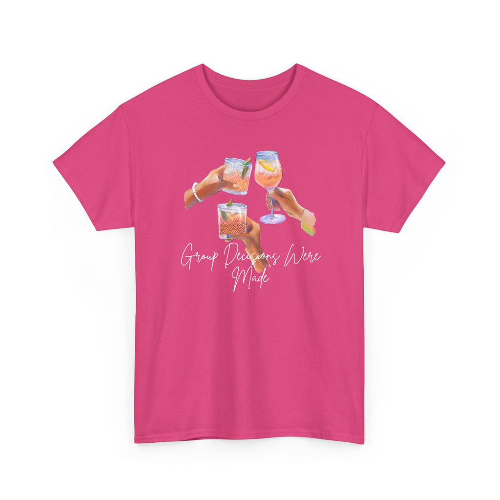 Cheers Wine T-Shirt — "Good Days Are Here" Toast Graphic Tee