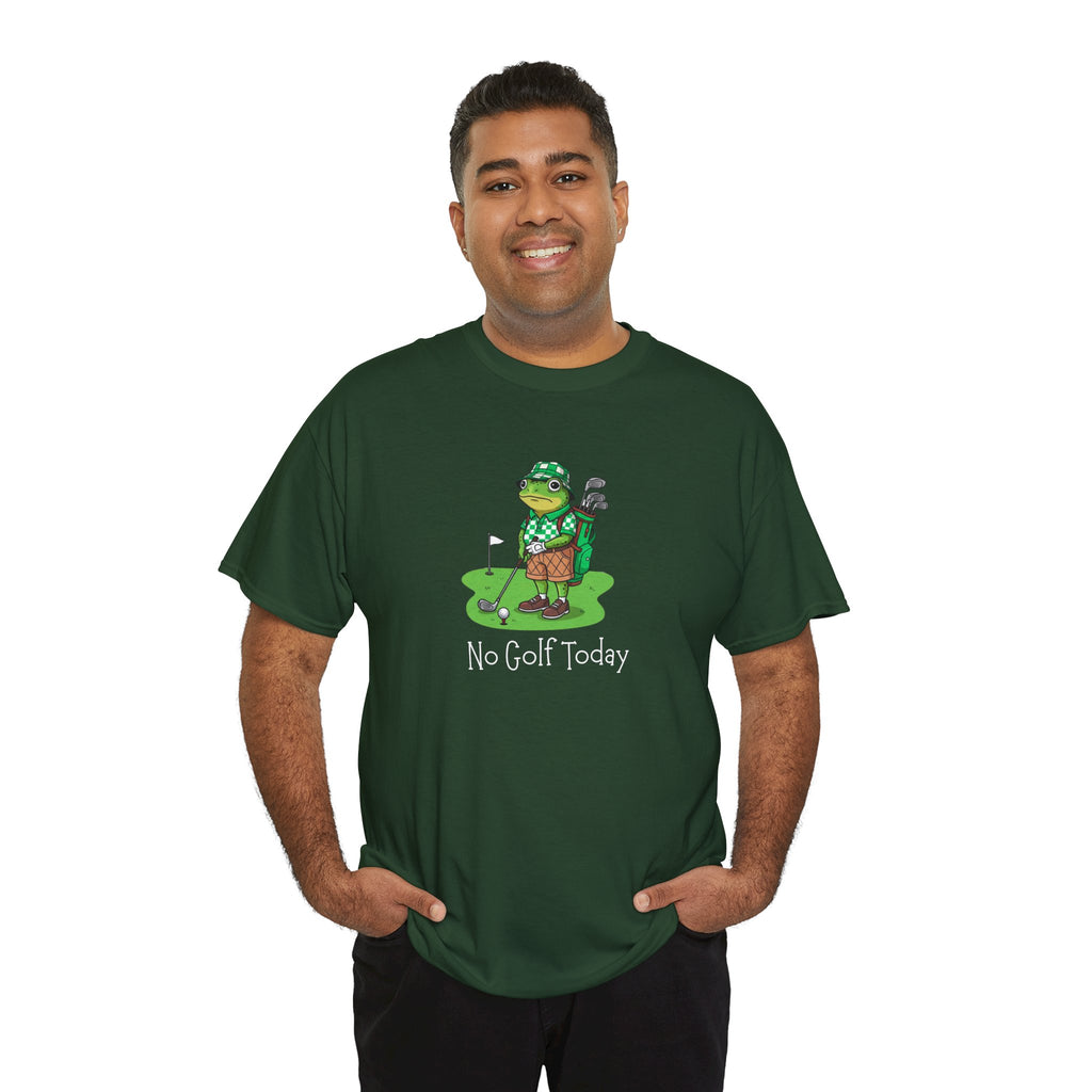 T-Shirt — Funny 'No Golf Today' Frog Golfer Graphic Tee