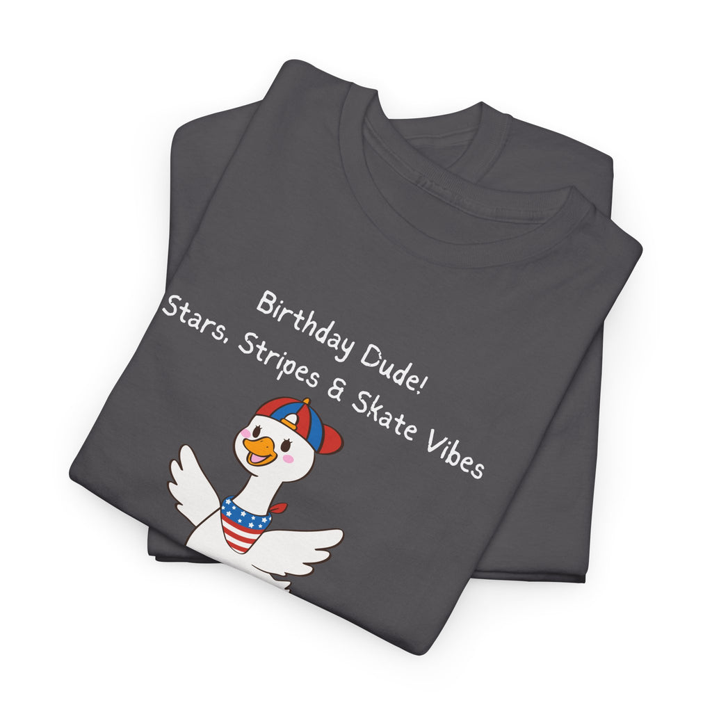 Birthday Dude! Stars, Stripes & Skate Vibes Tee