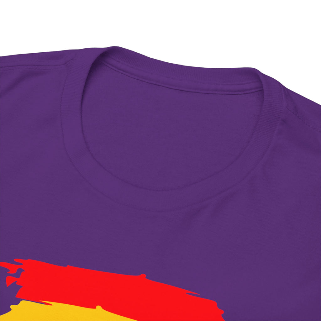 Juneteenth Graphic Tee — Rasta Flag Brushstroke Design