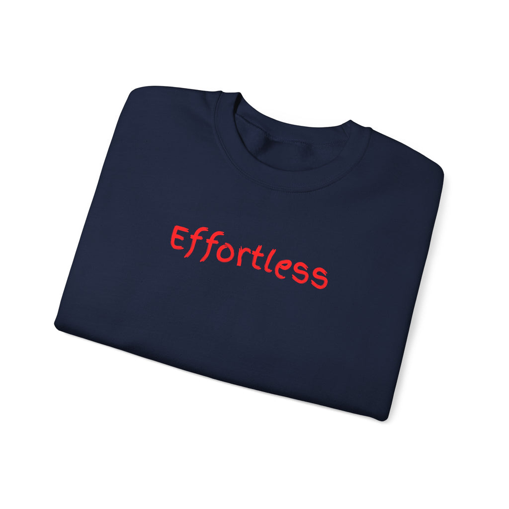 Effortless Crewneck Sweatshirt — Minimal Red Script Comfort Pullover