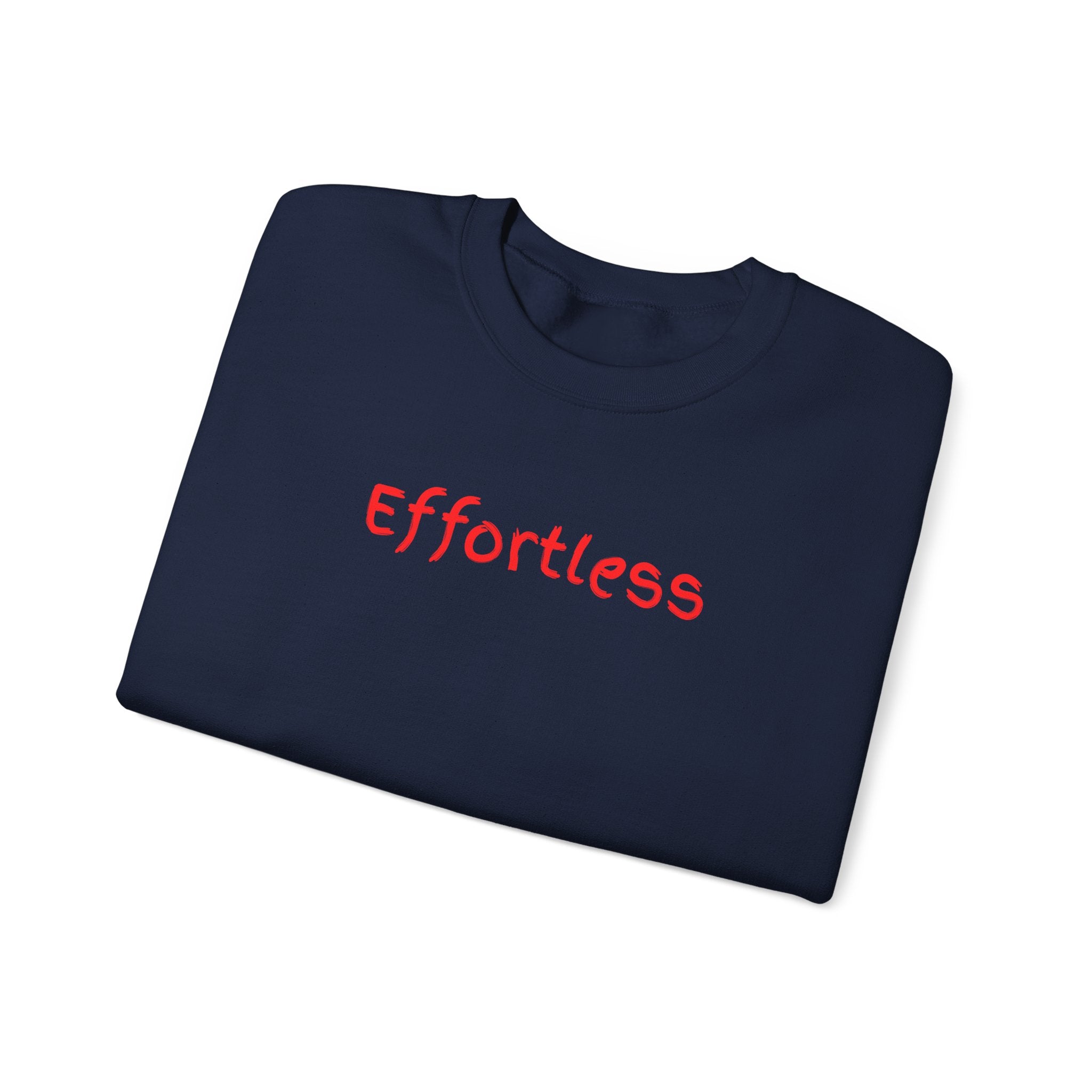 Effortless Crewneck Sweatshirt — Minimal Red Script Comfort Pullover
