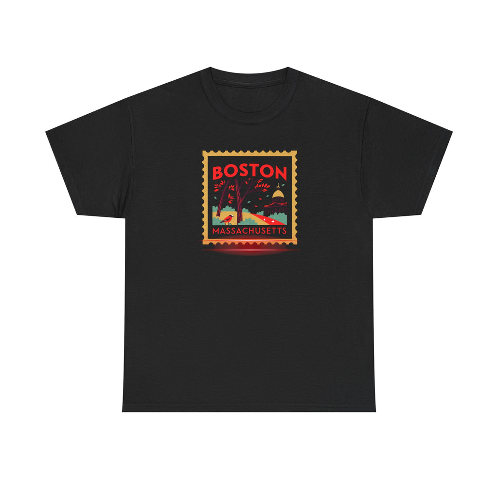 Boston Massachusetts Stamp Graphic Tee