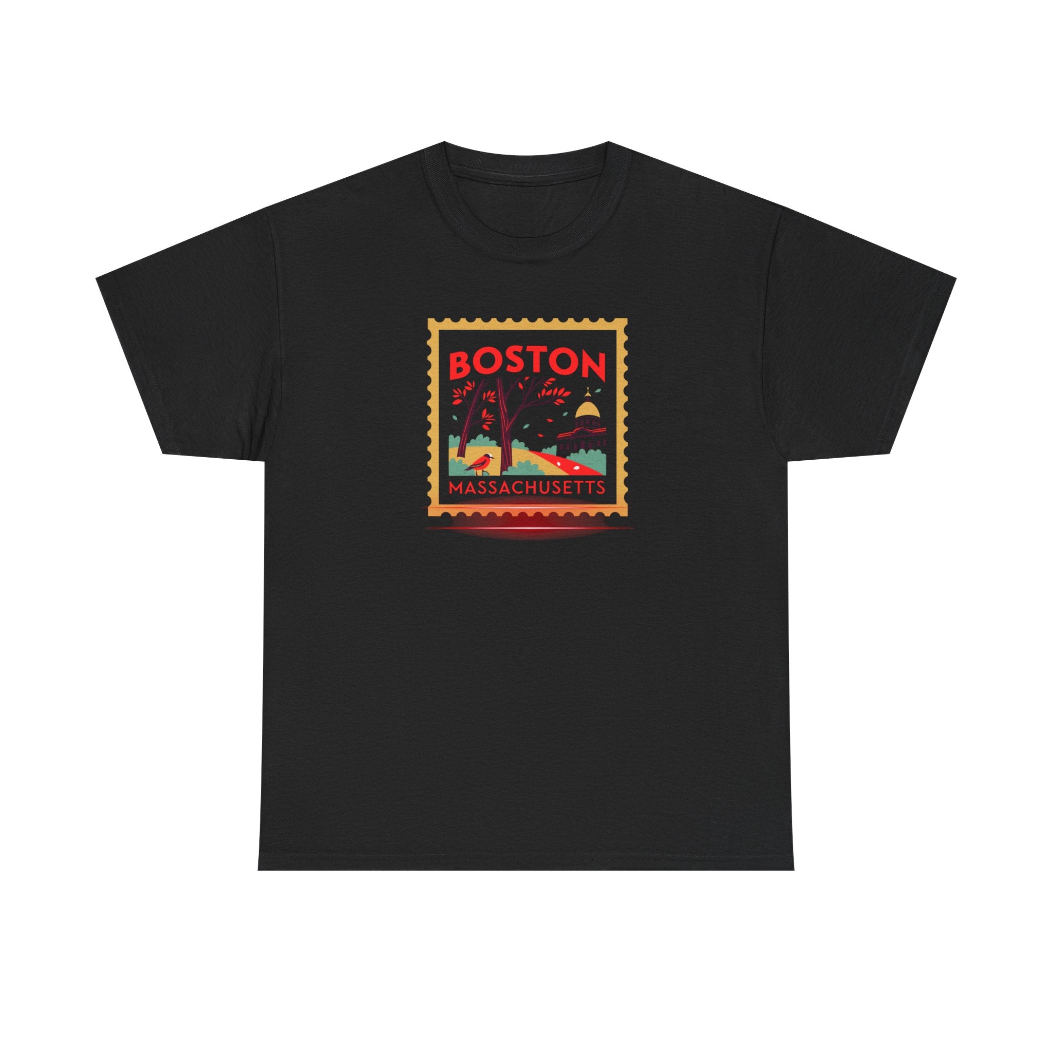 Boston Massachusetts Stamp Graphic Tee