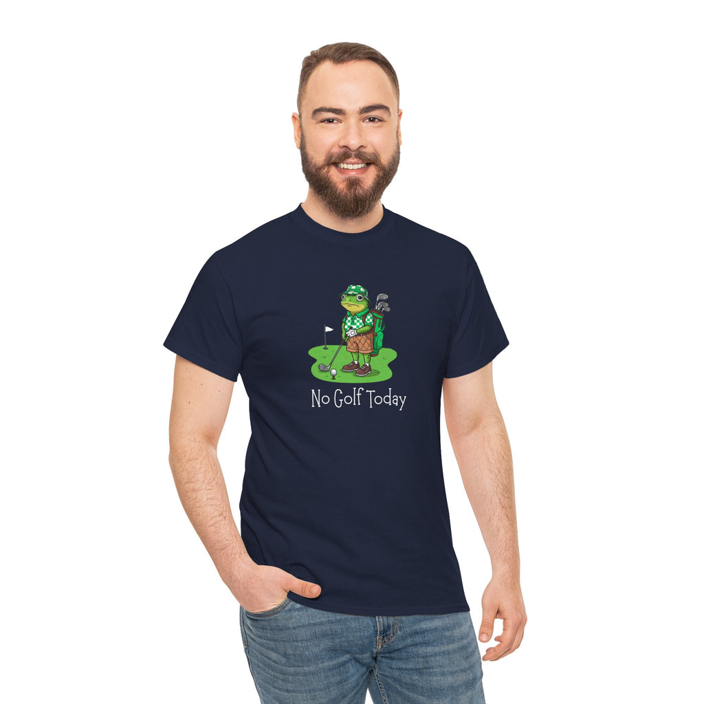 T-Shirt — Funny 'No Golf Today' Frog Golfer Graphic Tee