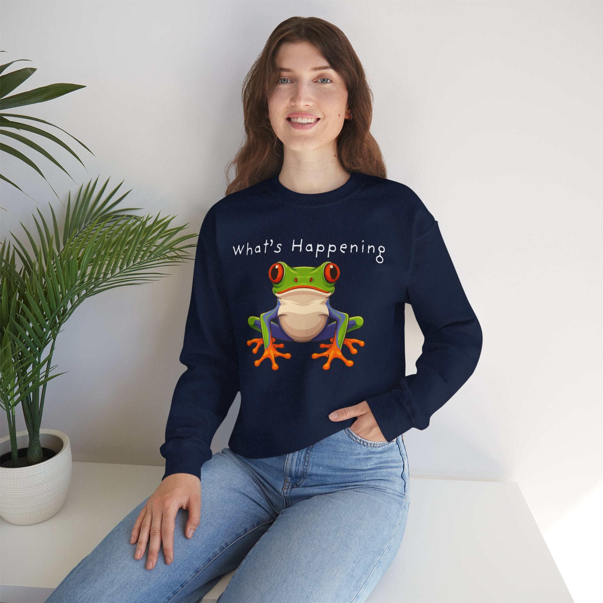 What's Happening Frog Crewneck Sweatshirt