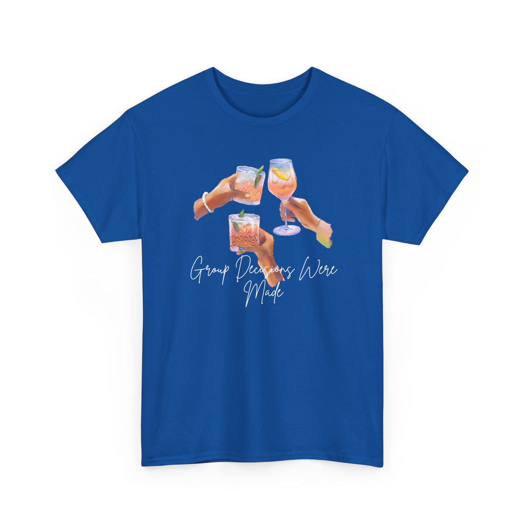 Cheers Wine T-Shirt — "Good Days Are Here" Toast Graphic Tee