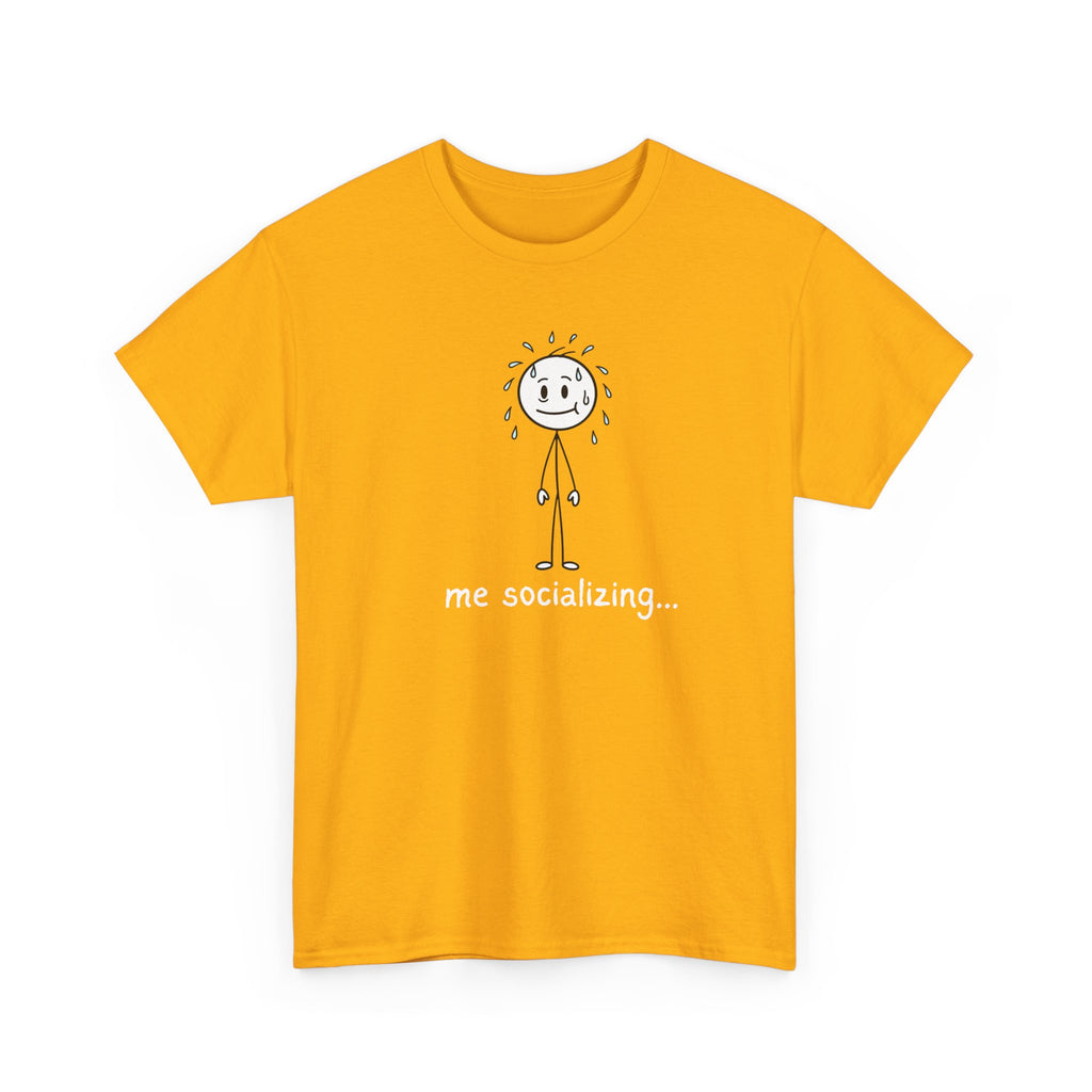 Me Socializing T-Shirt — Funny Introvert Stick Figure Tee