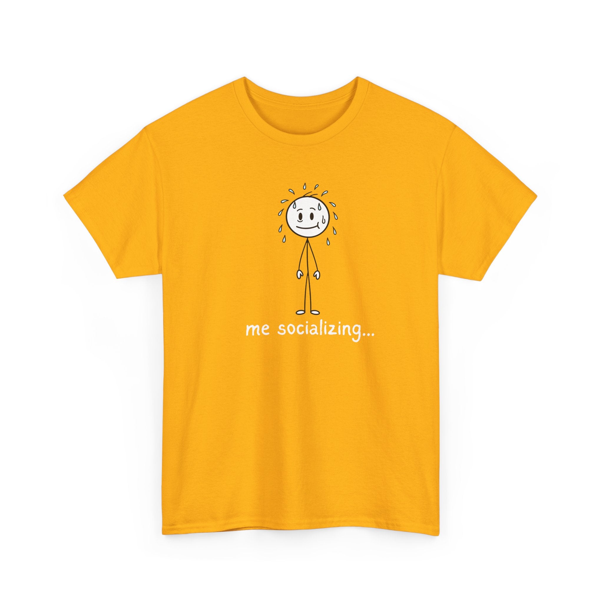 Me Socializing T-Shirt — Funny Introvert Stick Figure Tee